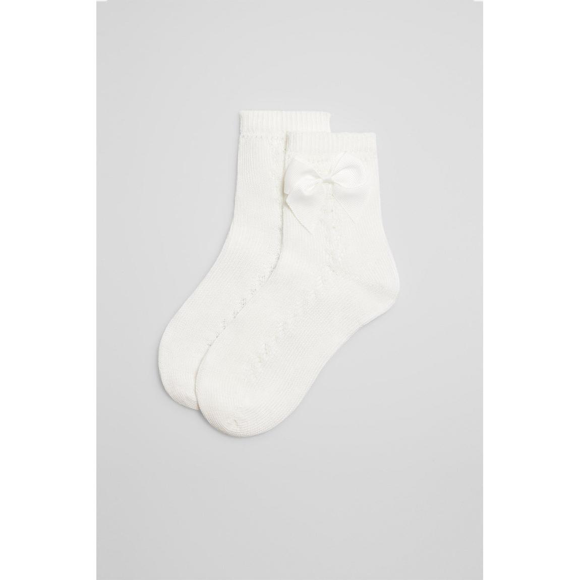 Ysabel Mora - Calcetines calados infantiles marfil