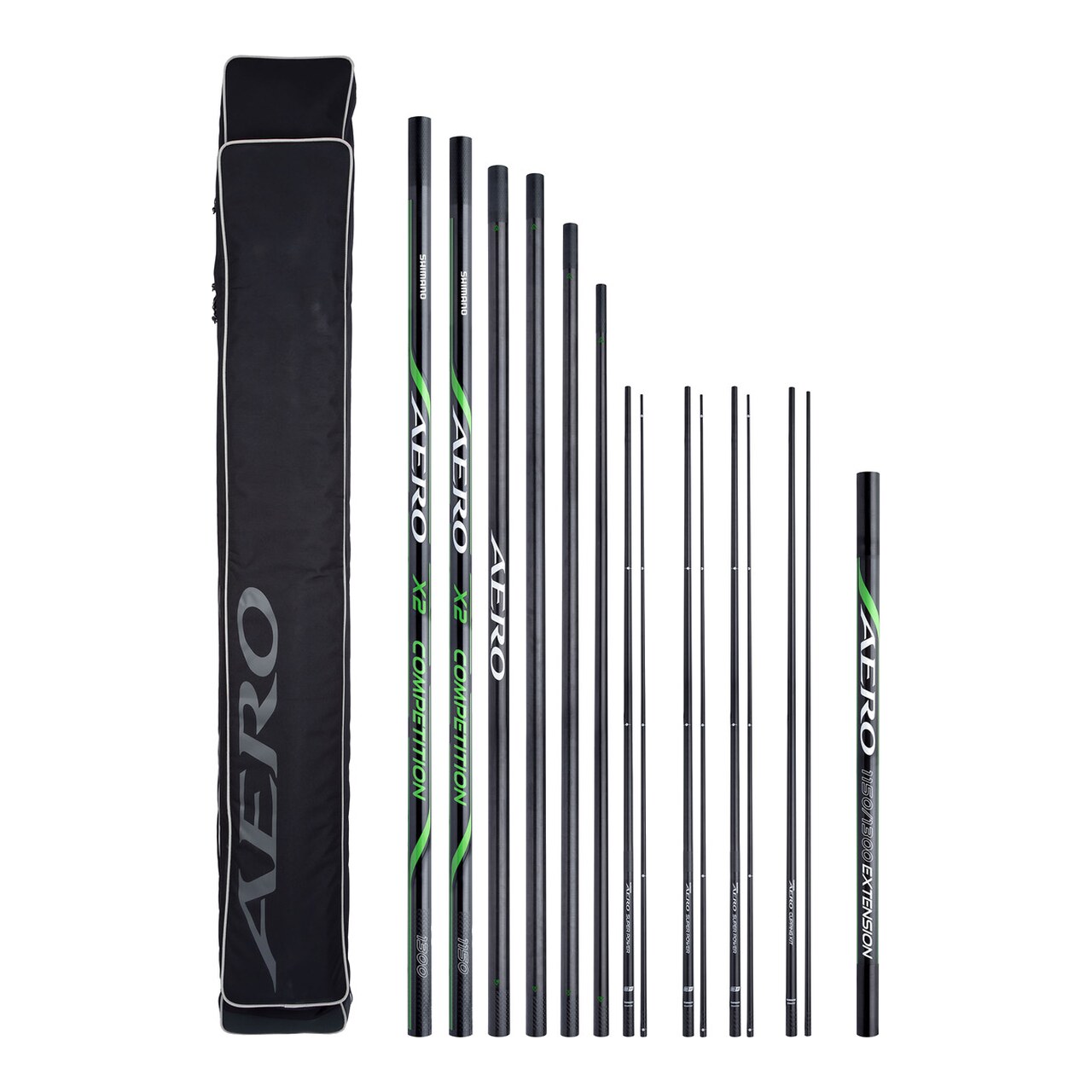 Pack De Pértiga De Pesca Al Coup Con Kits X2 13,00 M AEX2130P