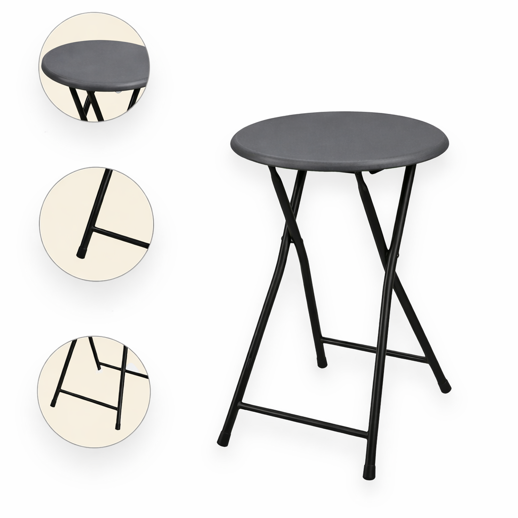 Taburete Plegable Sin Espaldar 30X45 cm - Cómodo y Resistente, Diseño Ligero y Duradero Para Hogar, Cocina, Camping y Exterior