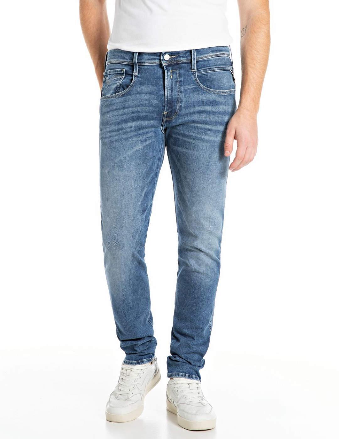 Pantalón vaquero Replay azul gastado para hombre