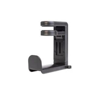 CA Soporte de escritorio para auriculares Sollbry, accesorio plegable para escritorio, accesorios para auriculares para juegos de PC, soporte para auriculares, soporte para debajo del escritorio (negro)