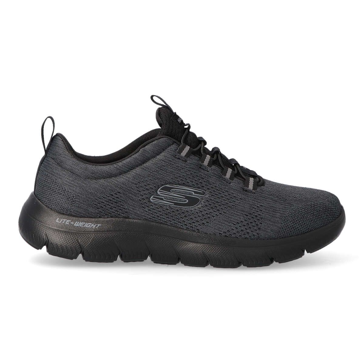 Skechers - Zapatillas deportivas Summits - Louvin para hombre con cordones elásticos y plantilla Memory Foam color marino