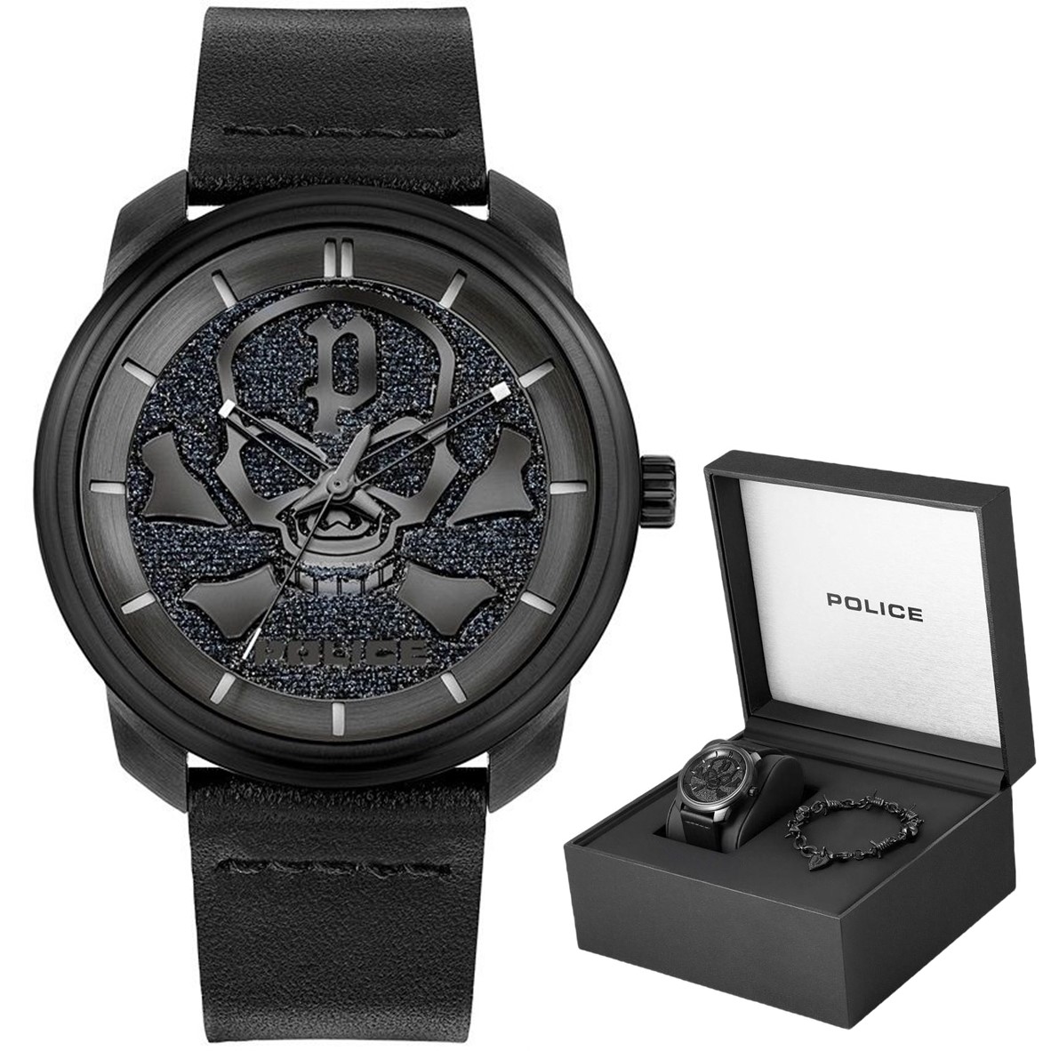 ???Conjunto Police® Reloj + Pulsera PL.15714JSB/02A-XMSA