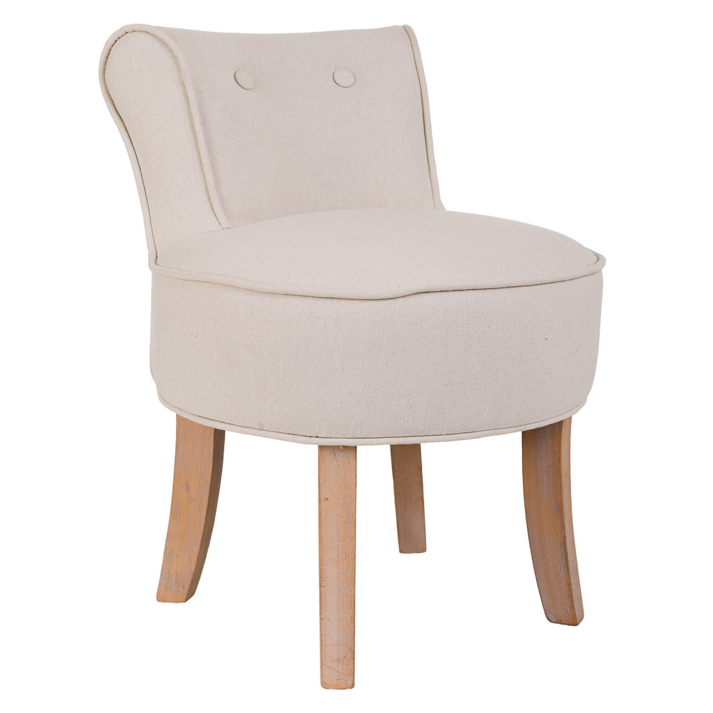 Wonderlust Deco - Banqueta de madera tapizada 45 x 46 x 58h cm Beige 45x46x36/58h cm