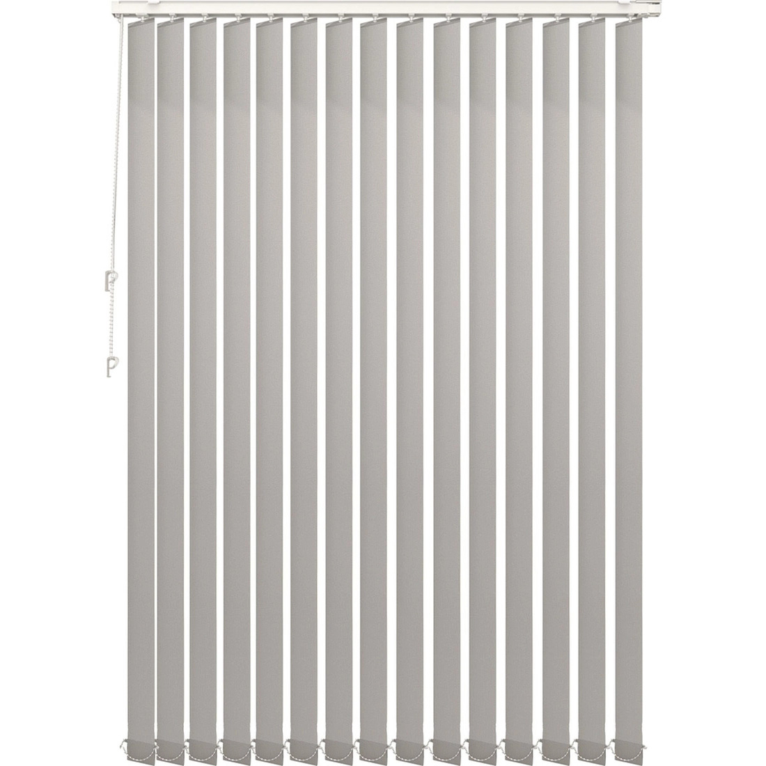 PANDAHOME Estor Vertical Oslo 100% Poliéster – Ideal para Ventanas Panorámicas, Lamas Pivotantes para Control de Luz, Montaje Fácil con Kit Incluido, Barra Ajustable – Disponible en Blanco,Gris (100x260cm, 150x260cm, 200x260cm, 250x260cm)