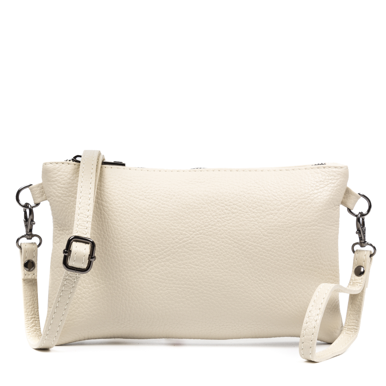 Firenze Artegiani. Albenga Bolso bandolera de mujer de piel auténtica acabado dollaro. Made in Italy. Vera Pelle Italiana.