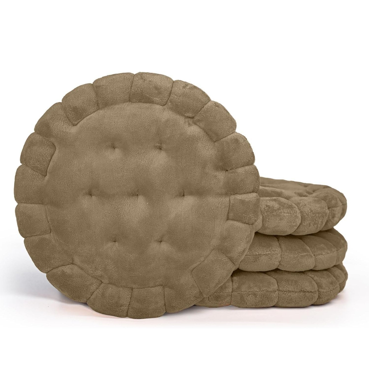 C.A | Cojines para Silla 🪑 | Redondos Forma Galleta Ø40x4 cm | Extra Suaves y Cómodos | Acolchado Grueso | Diseño Decorativo para Hogar y Terraza