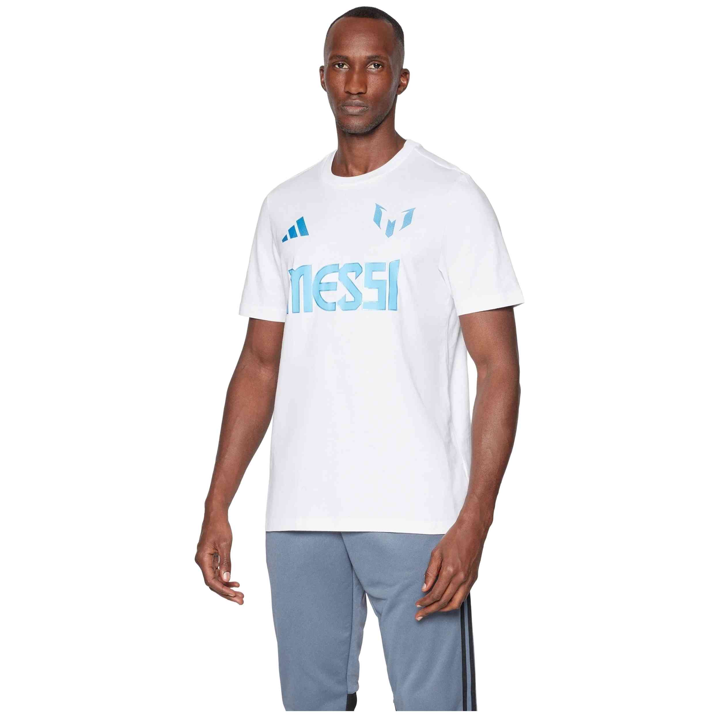Camiseta De Manga Corta Adidas modelo Messi Name and Number Graphic "White" para hombre y mujer en color Blanco