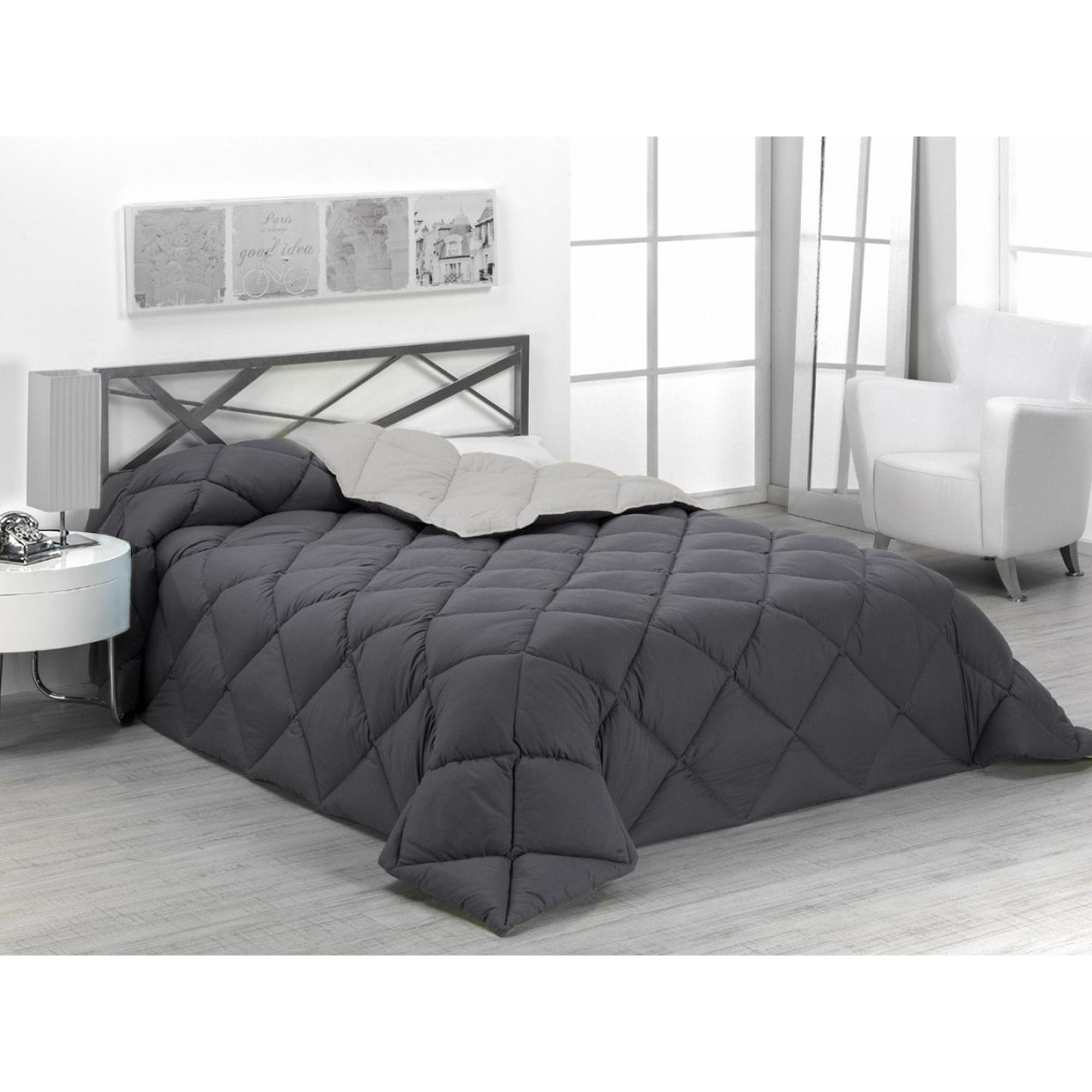 SABANALIA - Edredón nórdico Bicolor de 400 gr/m² Reversible (Disponible en Varios tamaños y Colores) | Tela + Relleno 570 g/m² | Largo extra de 270 cm