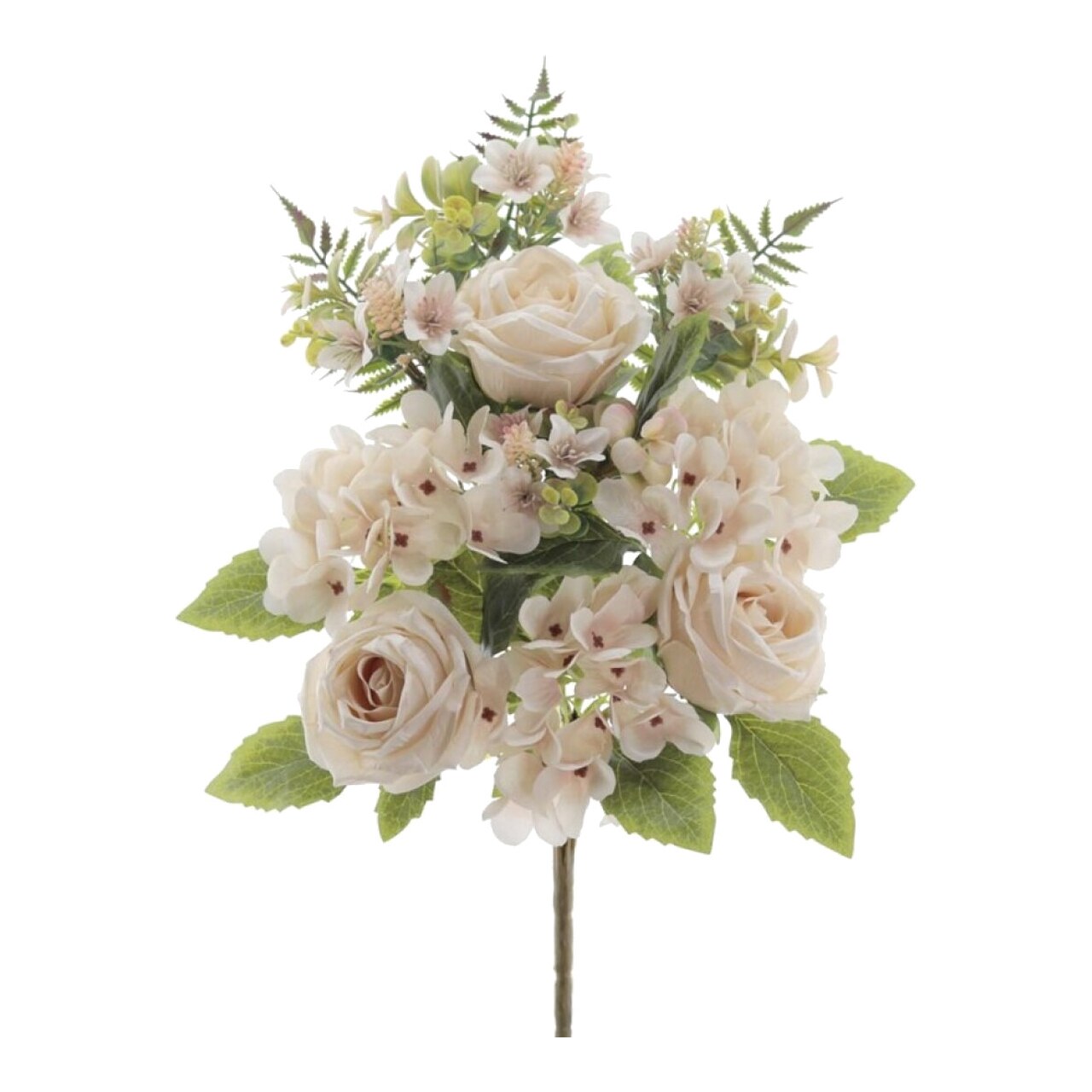 Ramo De Palma De Rosas Y Hortensias Artificiales 56 Cm 406361-CRE