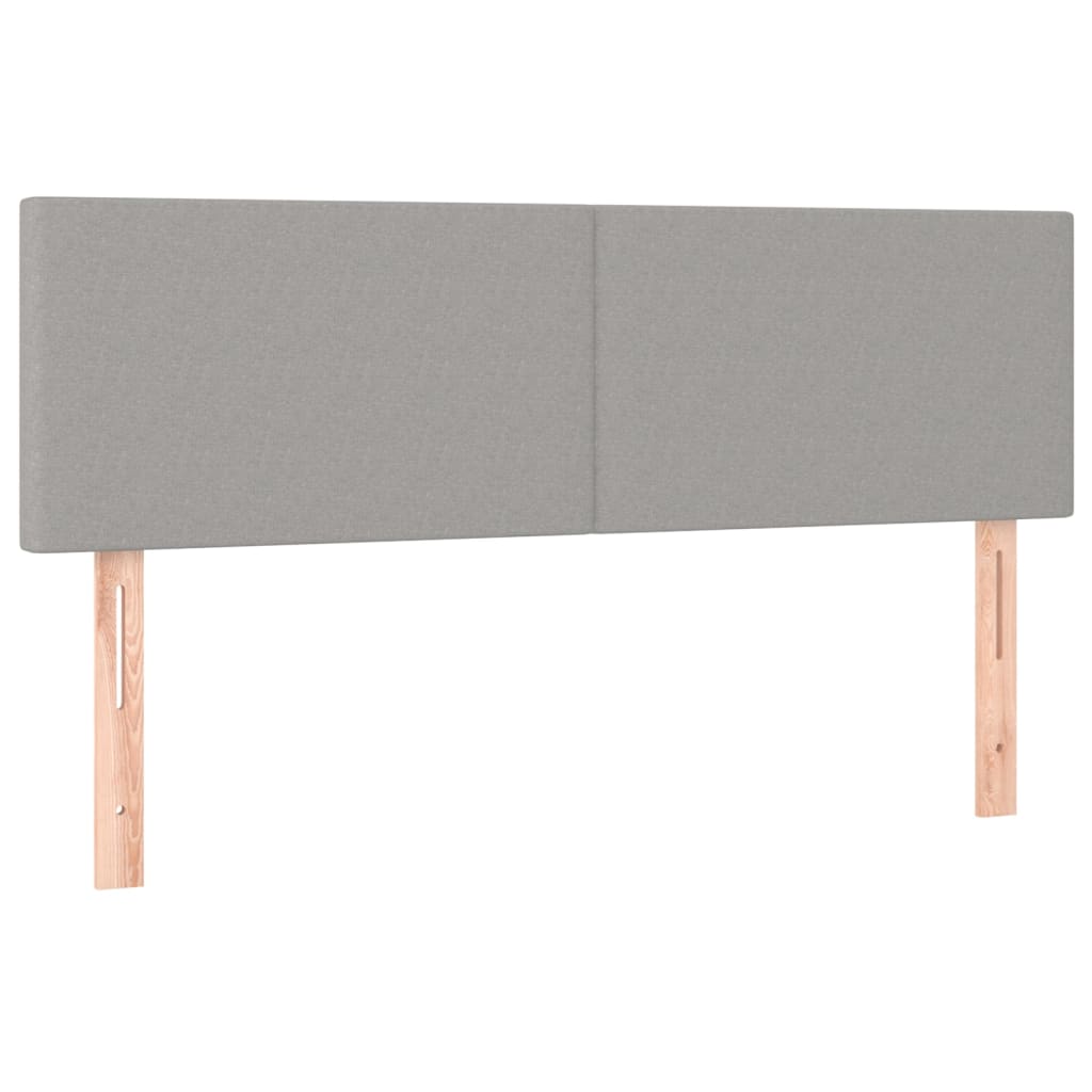vidaXL Cabecero con LED de tela gris claro 144x5x78/88 cm