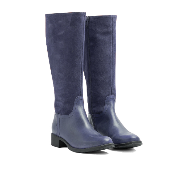 Bota Elodie LO-564 Piel Krust Marino - Calidad Española