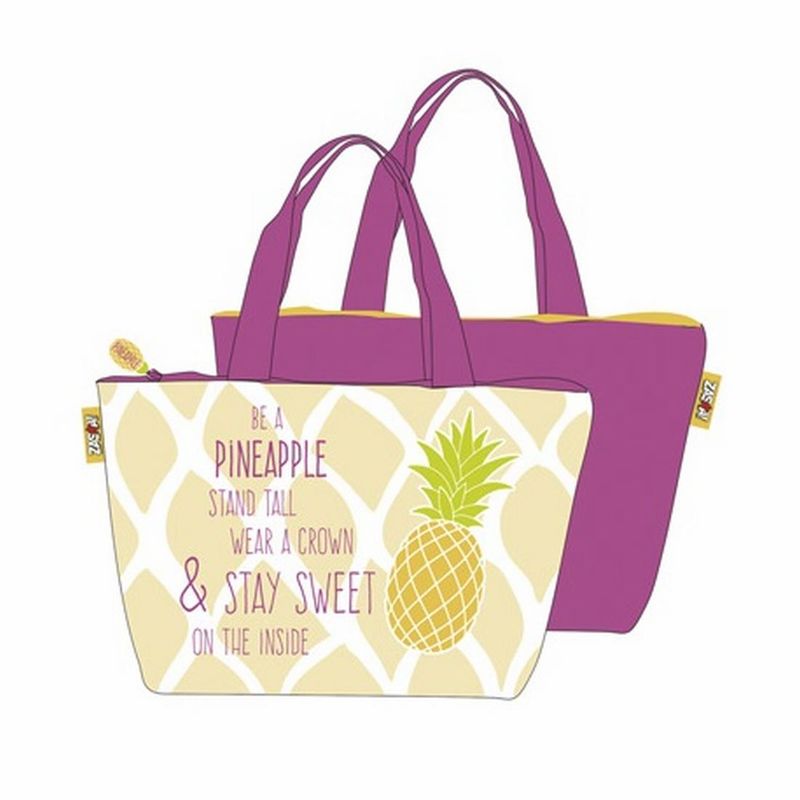 Gerimport Bolsa de Playa Pineapple 52 X 40 Cm - Diseño Tropical - Ropa de Playa y Accesorios