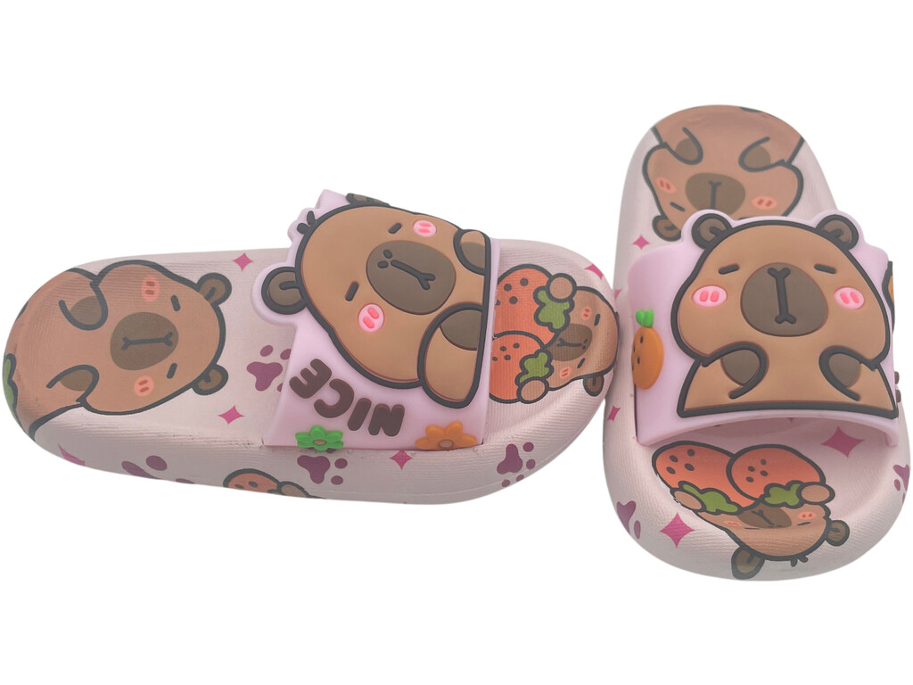 Chanclas Infantiles Capibara Rosa Talla 24-25 Juguetes MOLA MOLA