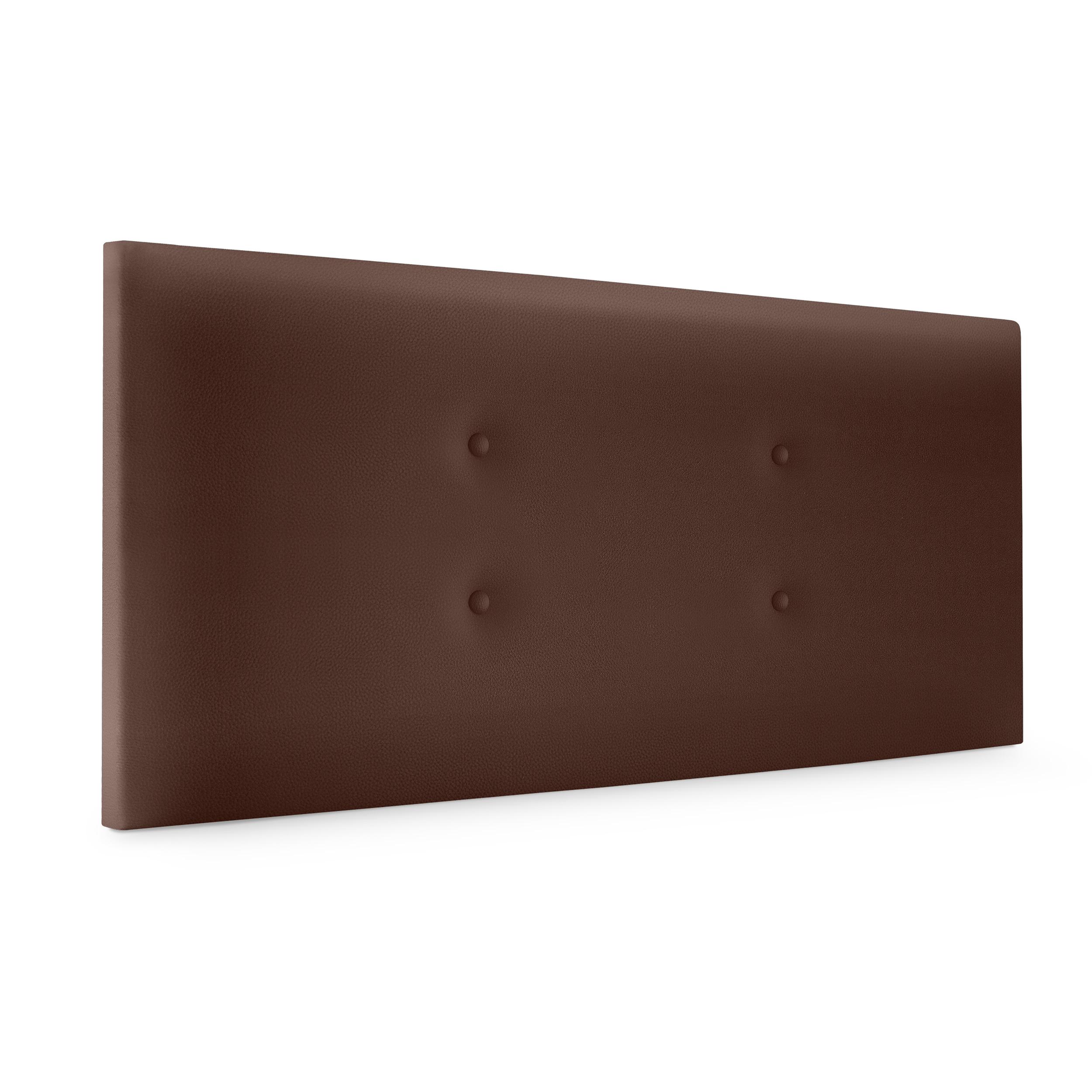 DHOME Cabecero de Polipiel o Tela Acualine con 2 Hileras de Botones Colores Cabezal Tapizado Cama Lujo (Chocolate Polipiel)