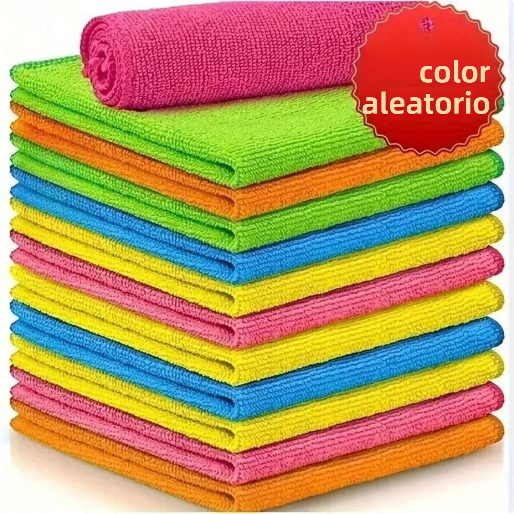 TK Juego De Paños De Limpieza Microfibra Multicolor Suave Y Absorbente Para Cocina Baño Hotel Hogar Limpieza 1/3/5/10 Piezas