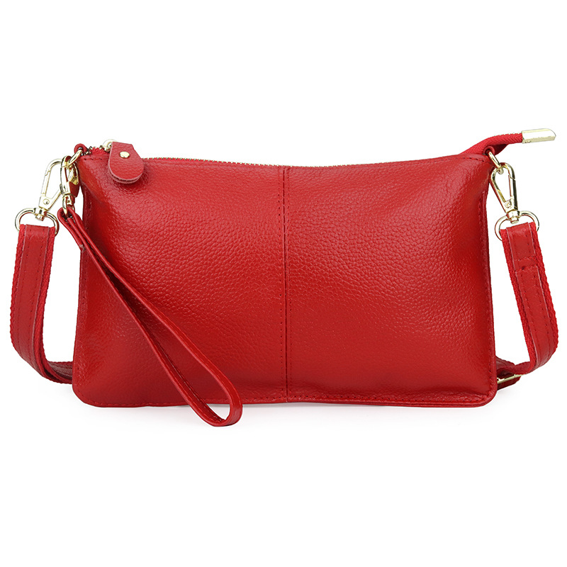 Bolsos cruzados pequeños de cuero genuino para mujer, mini bolsos de hombro, carteras