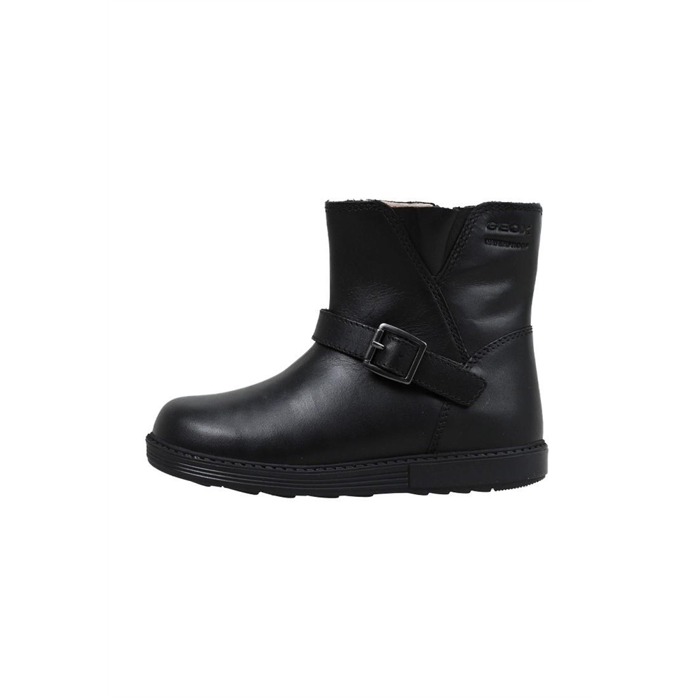 Geox B HYNDE GIRL WPF A Botín Plano Bebé - niño (hasta la talla 30) Negro
