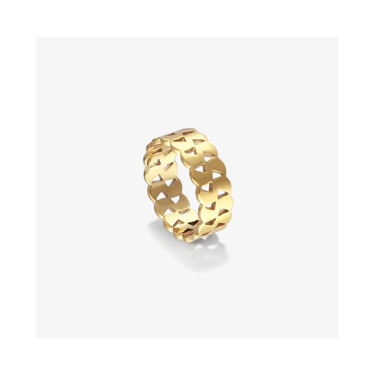Radiant Anillo Hombre Anillo Hombre Chain Padlock Dorado De Acero Dorado Talla Europea 62,00 Talla España 22,00 Rh000234
