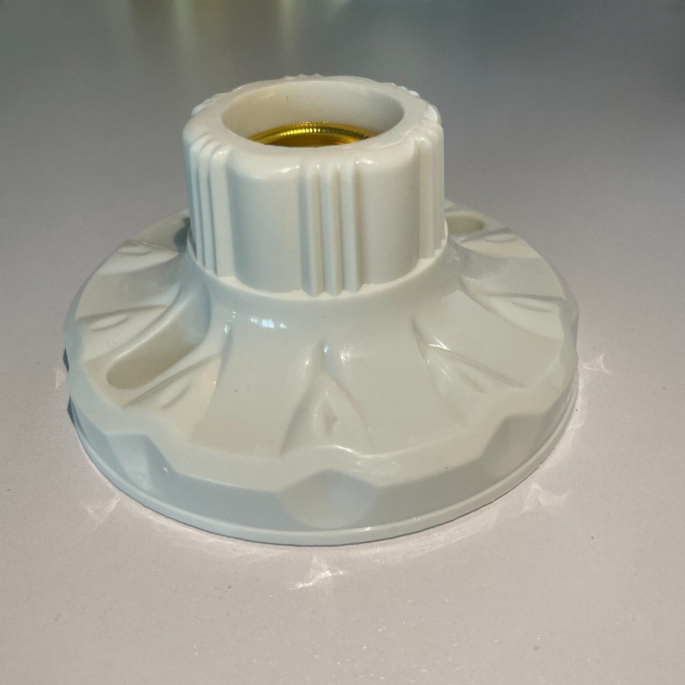 TK Soporte De Bombilla De Tornillo E27 1-20PCS 220V Base De Lámpara Blanca Adaptador De Soporte Para Luz De Techo