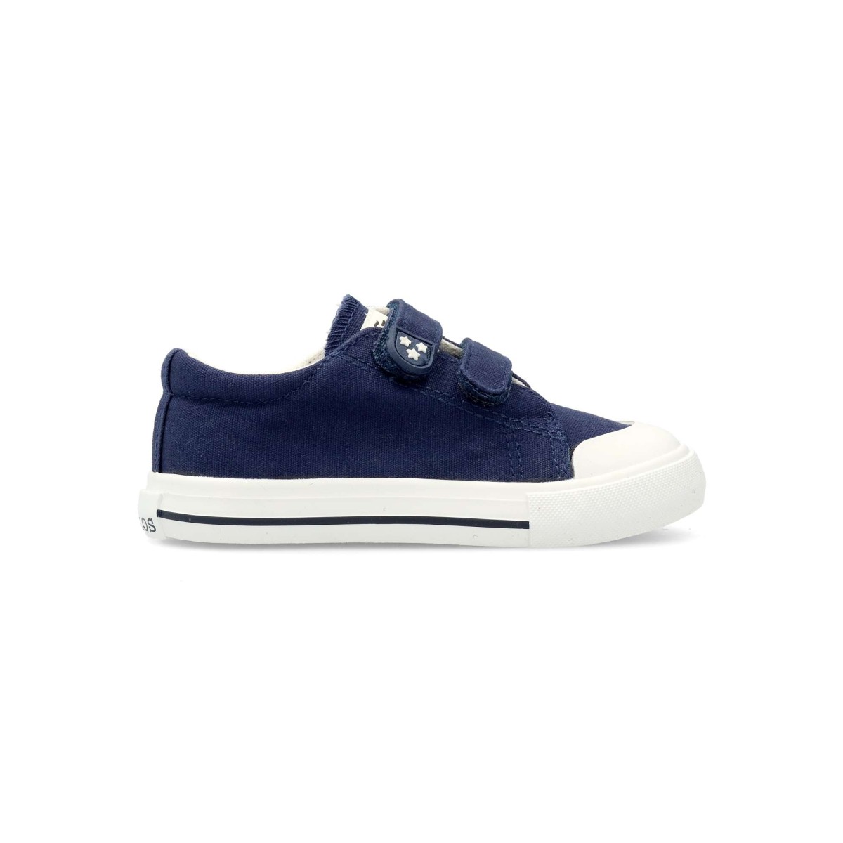 Peke's by Vanessa - Zapatillas de lona estrellas para niña, con cierre adherente y suela de goma, color blanco y plantilla acolchada