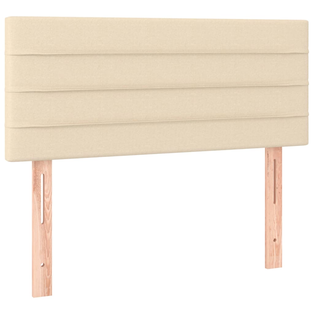 vidaXL Cabecero con LED de tela color crema 80x5x78/88 cm