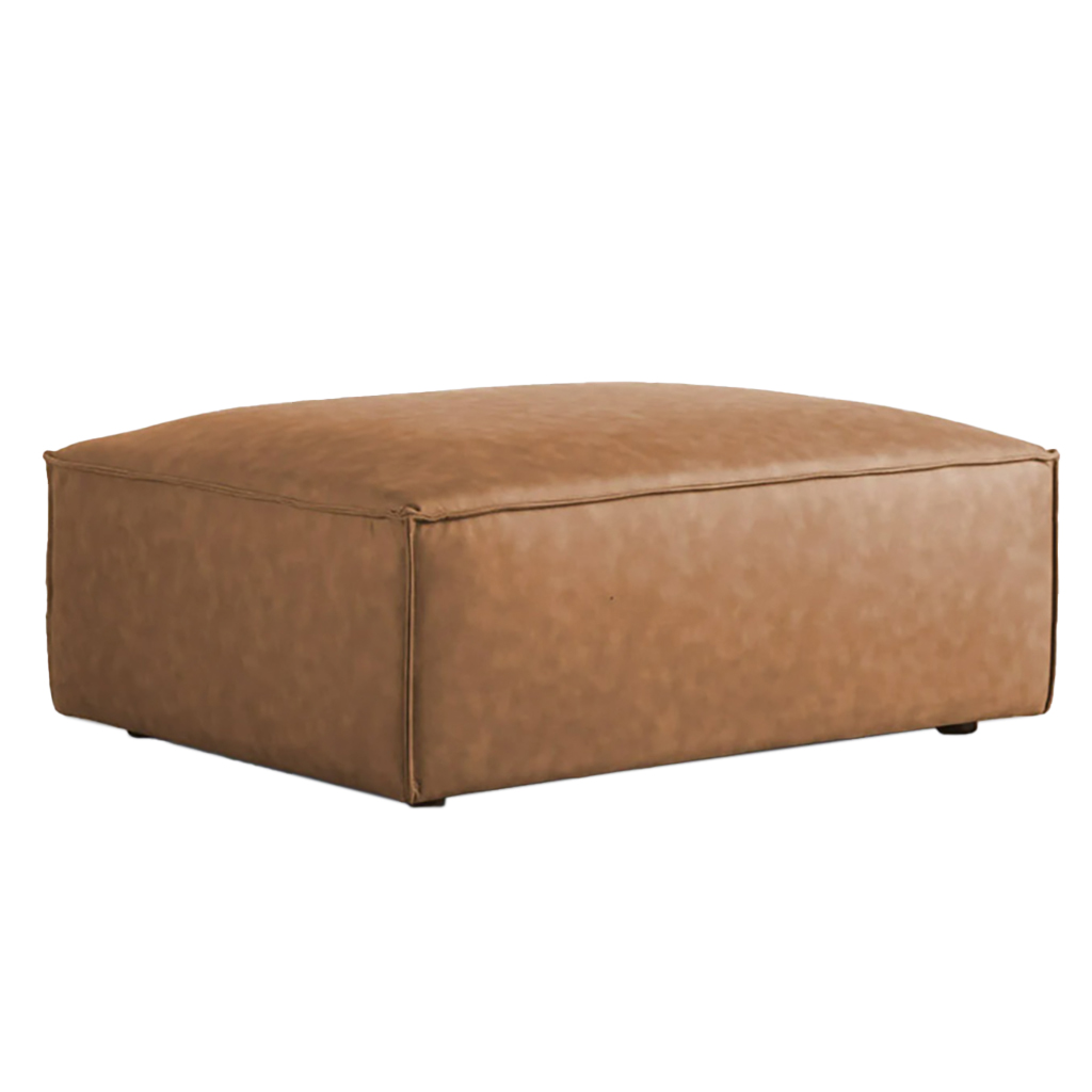 ORION91® - Unidad - Puf de ante marrón, 74 x 40 x 95 cm, textura suave, soporta hasta 120 kg, salón y oficina - spaziOrion91