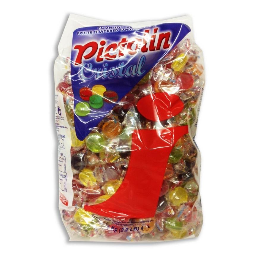 PICTOLIN CRISTAL Caramelos duros sabor frutas - Bolsa 1 kg
