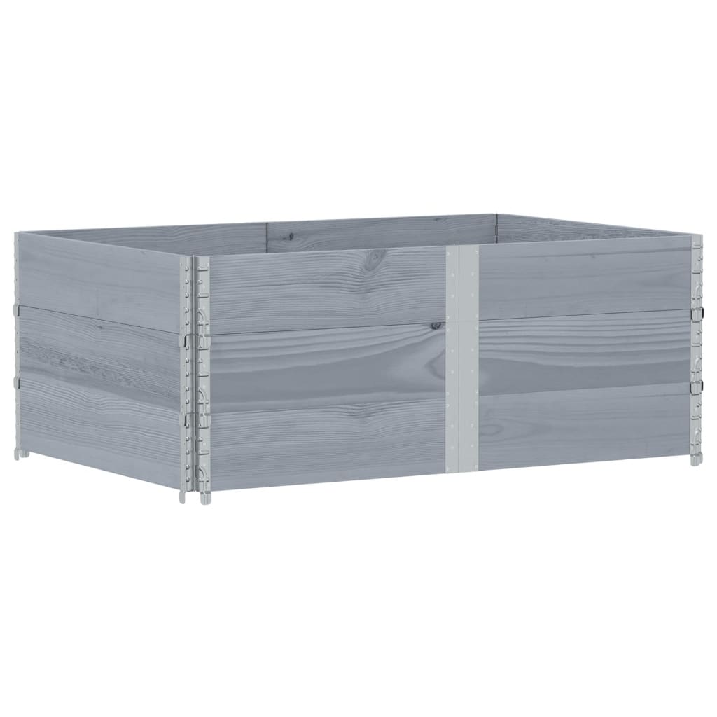 vidaXL Jardinera de madera maciza de pino 150x100 cm Color Marrón,  Negro,  Gris y mas