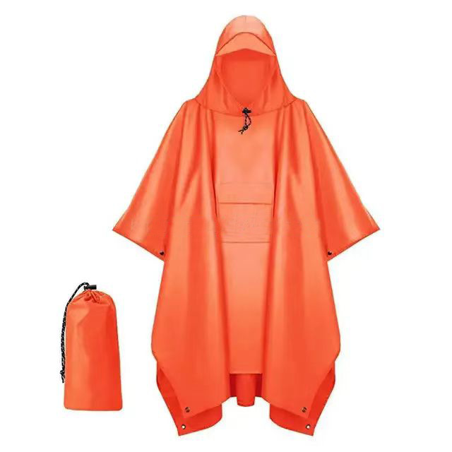 Poncho de Lluvia Impermeable,3 en 1 Multifuncional Chubasquero Transpirable Ultrafino/Toldo Manta/Estera de Camping para Aire Libre Picnic Trekking Camping Senderismo