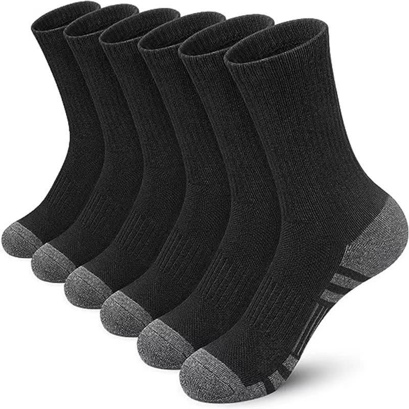 Om Home 6 pares de calcetines de gimnasio al aire libre para hombre, alta calidad, cómodos, suaves, agarre al suelo, fútbol, talla grande, nuevo estilo