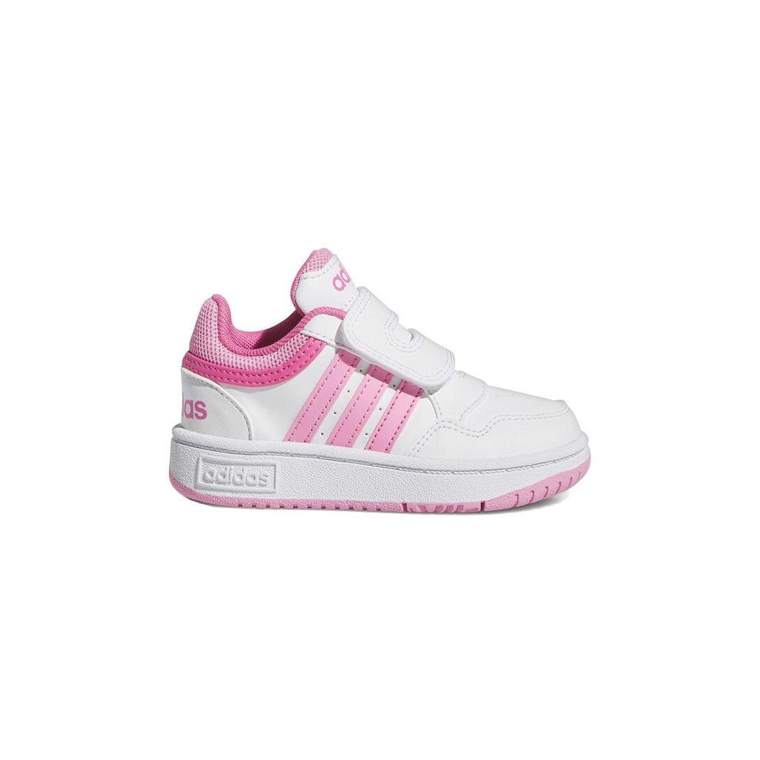 Adidas Zapatilla Baby Hoops Blanco Rosa