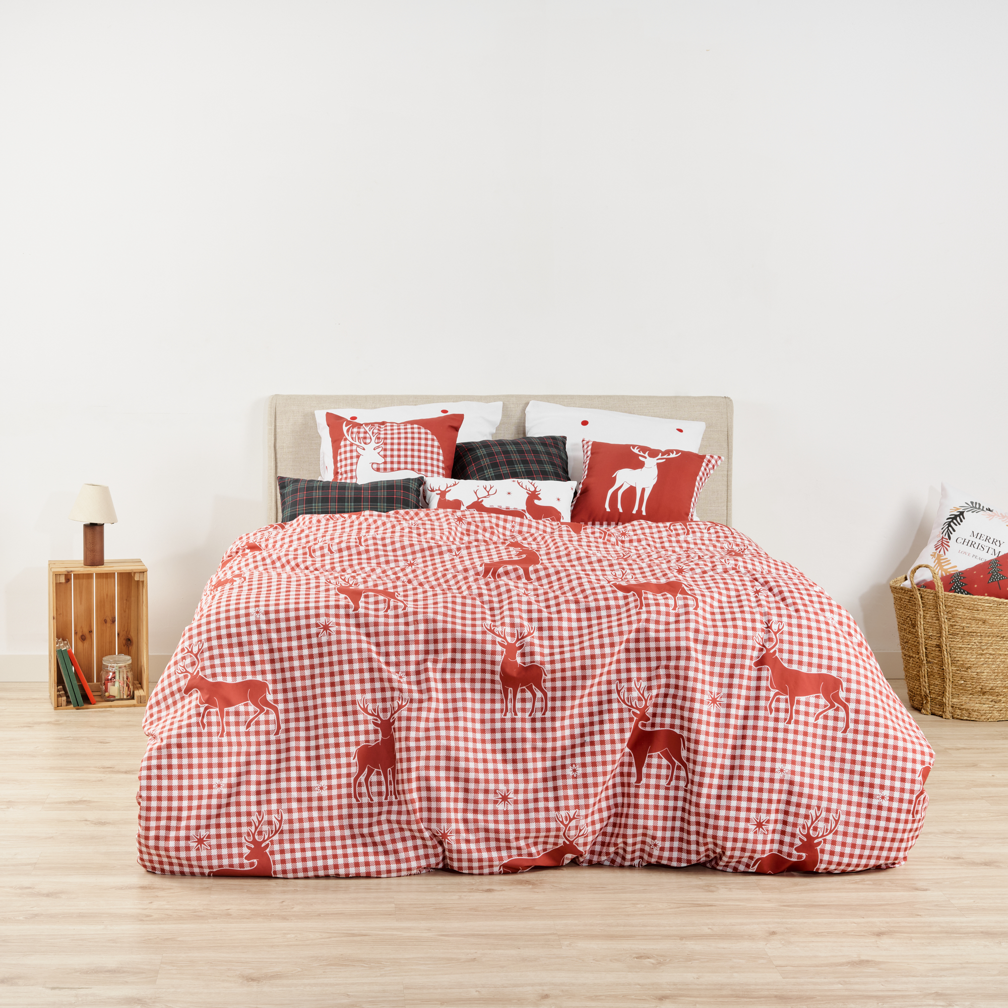 Funda nórdica colección Navidad Laponia con cierres de clic BL Belum - Ropa de cama para invierno y decoración festiva