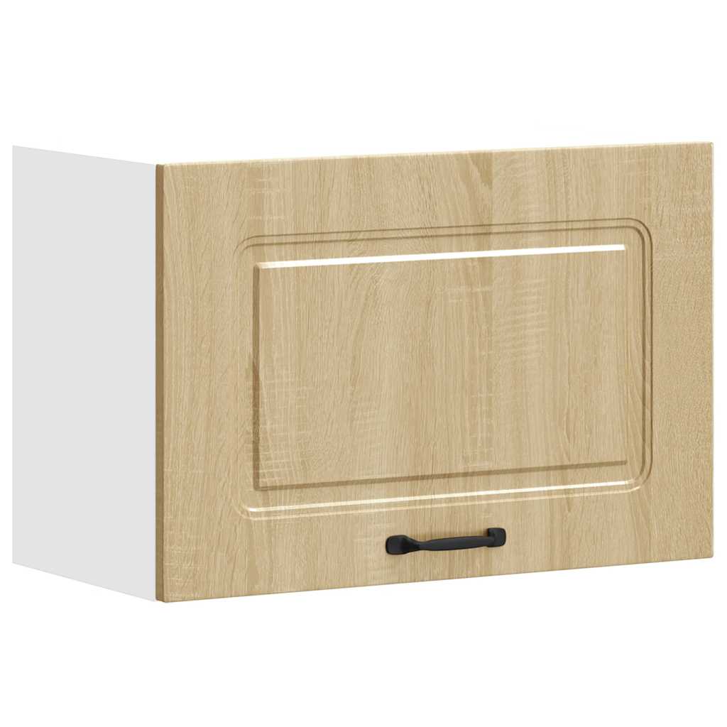 vidaXL Armario de pared para cocina Kalmar madera de ingeniería negra en color Negro/Gris hormigón/Gris sonoma y más | almacenamiento funcional diseño moderno para baño dormitorio sala