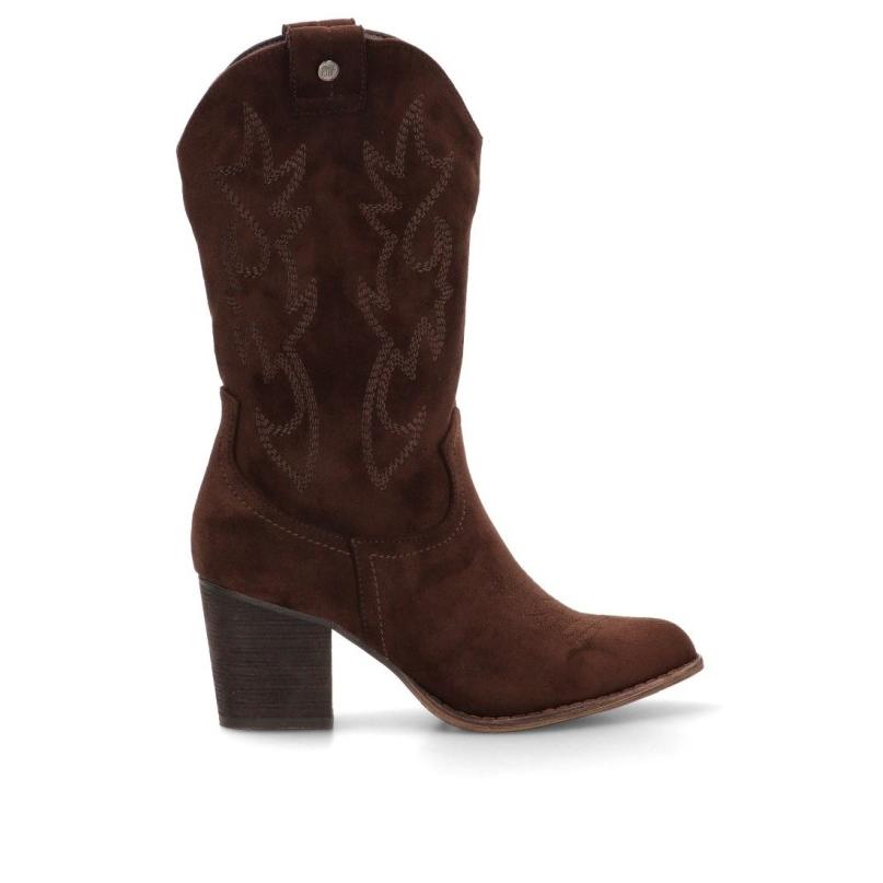 Botin Campero Buonarotti - Mujer - Tacón Medio - Modelo 2a-1401 - Color Coffee