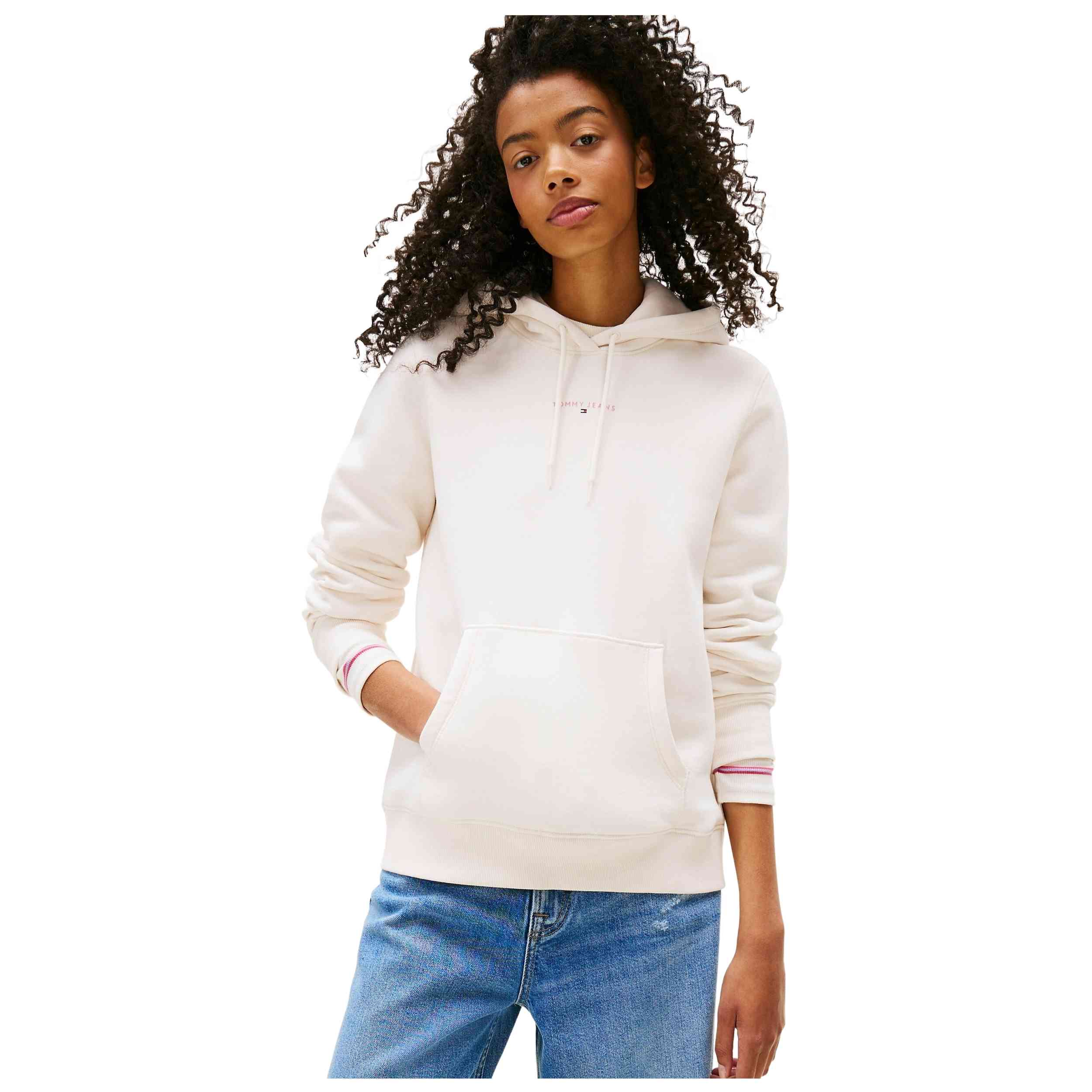Sudadera Con Capucha Tommy Hilfiger modelo DW0DW21963YBH para Mujer en color Blanco