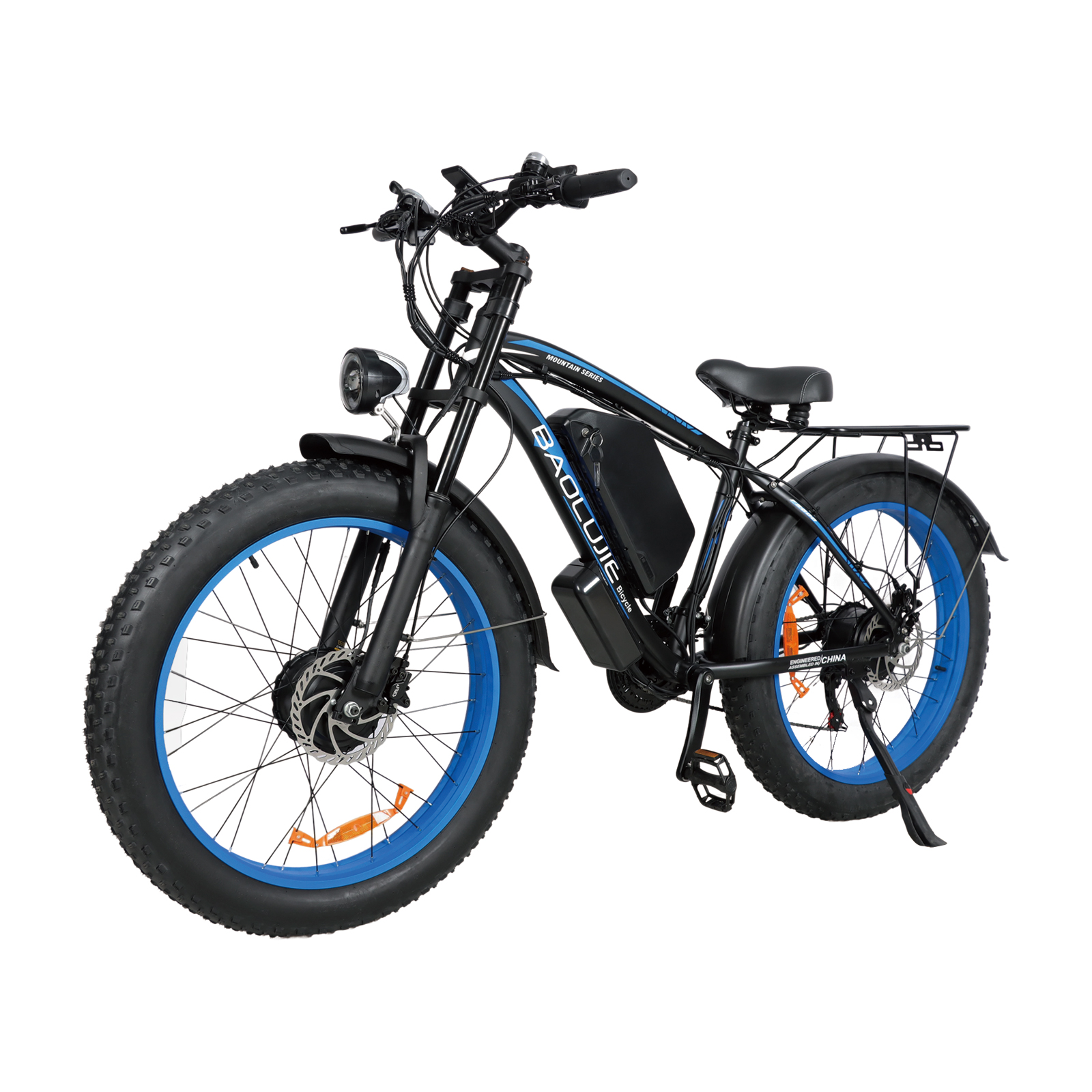 BAOLUJIE DP2602,Electric Bicycle,3000W motor,48V23Ah battery,Max speed 55km/h, Assisted Mode max range 120km,26*4.0 inch Fat Tires,Colorful LCD Display,Oil Disc Brake,Front Fork plus four-link shock absorber