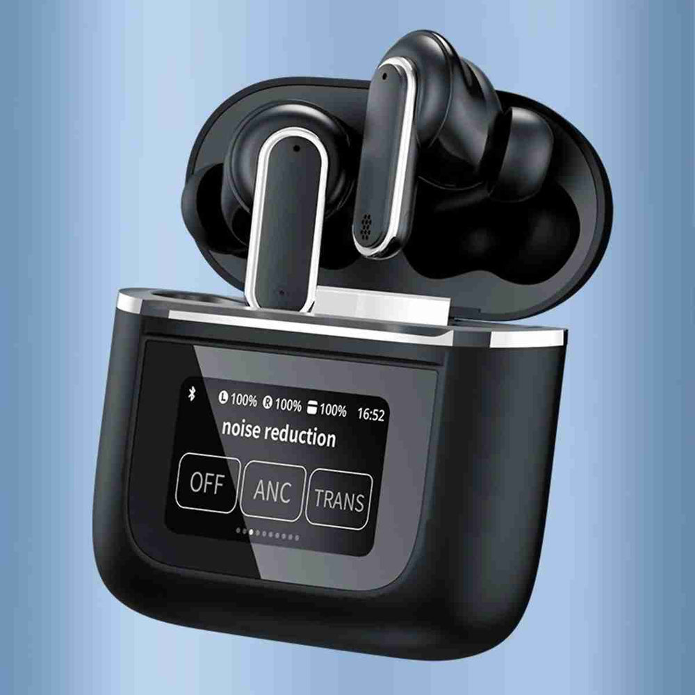 Auriculares Bluetooth Almalux YX27 con Pantalla Táctil ANC Cancelación Ruido Bluetooth 5.4 Sonido HD y Micrófono