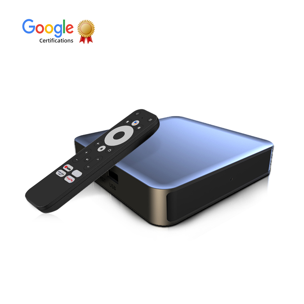 Ostark Smart TV Box Android 12.0 4K UHD, Amlogic S905Y4-B, 2GB DDR4 + 32GB eMMC, 3 Antenas WiFi 2.4G/5G + Bluetooth 5.0, HDR10+, Chromecast, Google Assistant