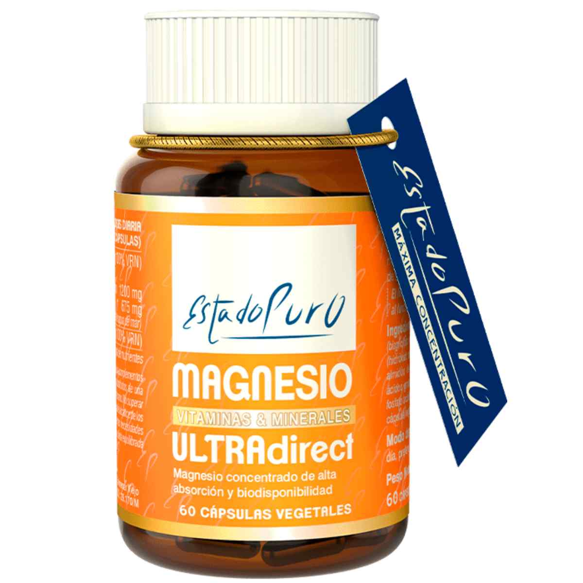 Magnesio Ultra Direct 60 Cap - Estado Puro Tongil | Suplemento Natural Para Energía, Músculos y Bienestar General