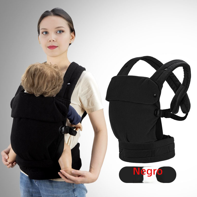 Portabebés de algodón puro, multifuncional, delantero y trasero, con asiento de cadera para bebé y niño