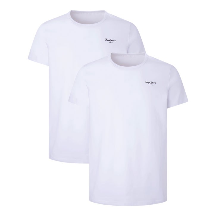 Pepe Jeans Camiseta 2P. Blanca PMU10976-800 , para Hombre