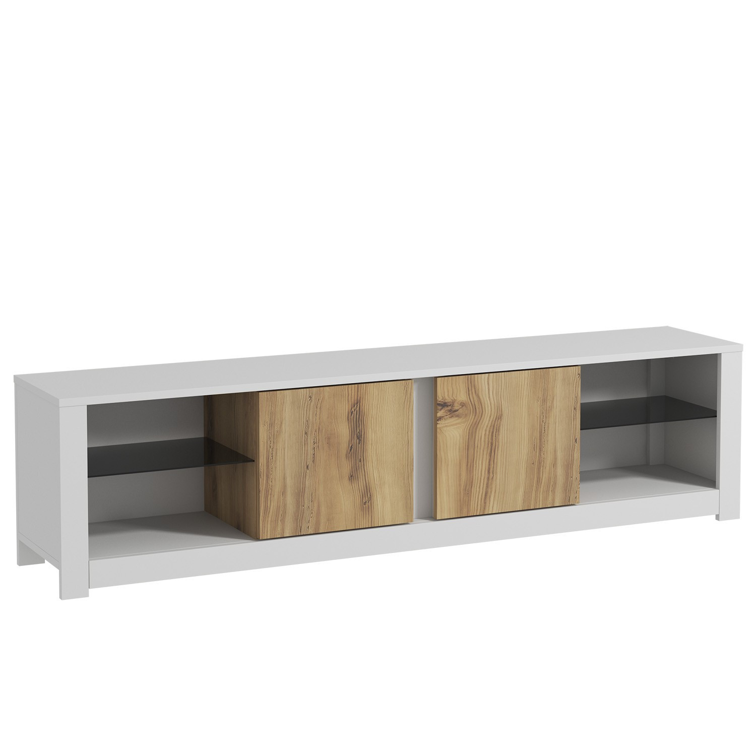 Habitat y Jardin - Mueble para la tele de madera <<Aydos>> 180 x 35 x 45 cm - Blanco