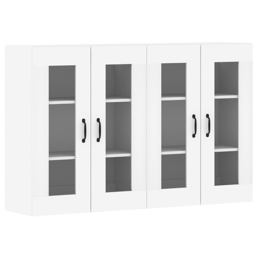Armarios de Pared Vidaxl 2 Uds Madera Ingeniería Negro