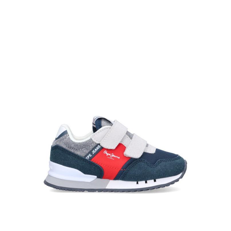 Zapatillas Casual Pepe Jeans - Niño - Suela Plana - Modelo Pbs30558 - Color Marino