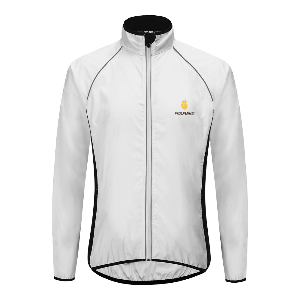 TK Chaqueta Ciclismo Impermeable Y Antiviento Para Hombres Deporte Al Aire Libre Senderismo Correr Transpirable Con Bolsillos Reflectante