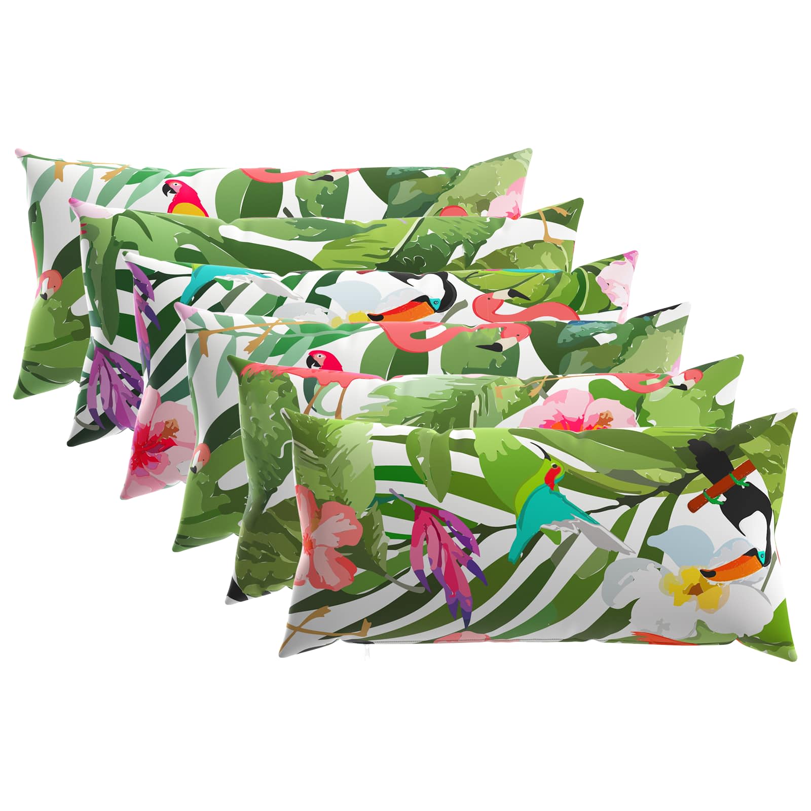 vidaXL Funda de almohada 6 uds. HEERLEN  40 x 80 cm Poliéster Multicolor