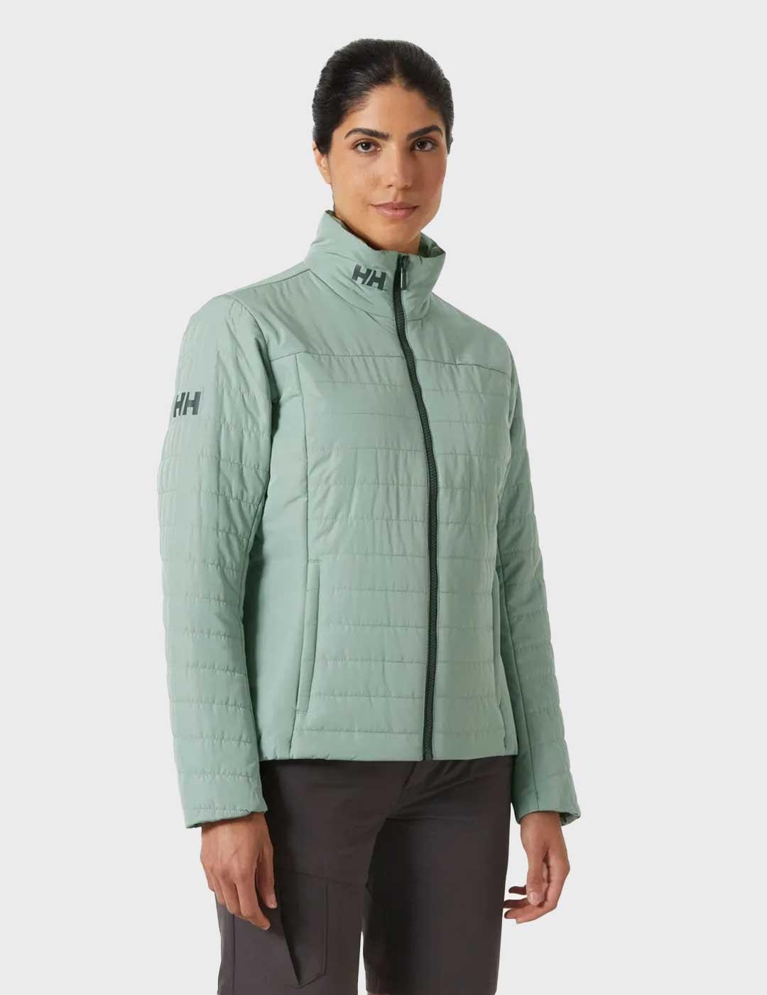 Helly Hansen W Crew Insulator chaqueta verde para mujer