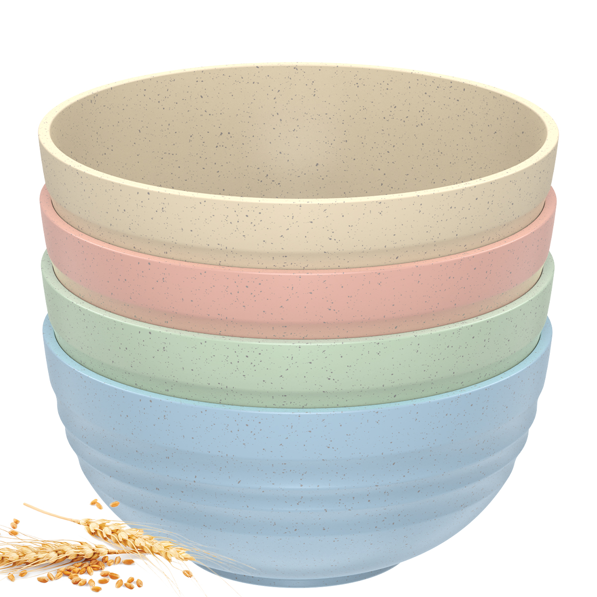 Juego De 4 Bowls De Cereal Inquebrantables Ligeros Y Duraderos Para Desayuno Sopa Y Postres Reutilizables Y Lavables En Lavavajillas