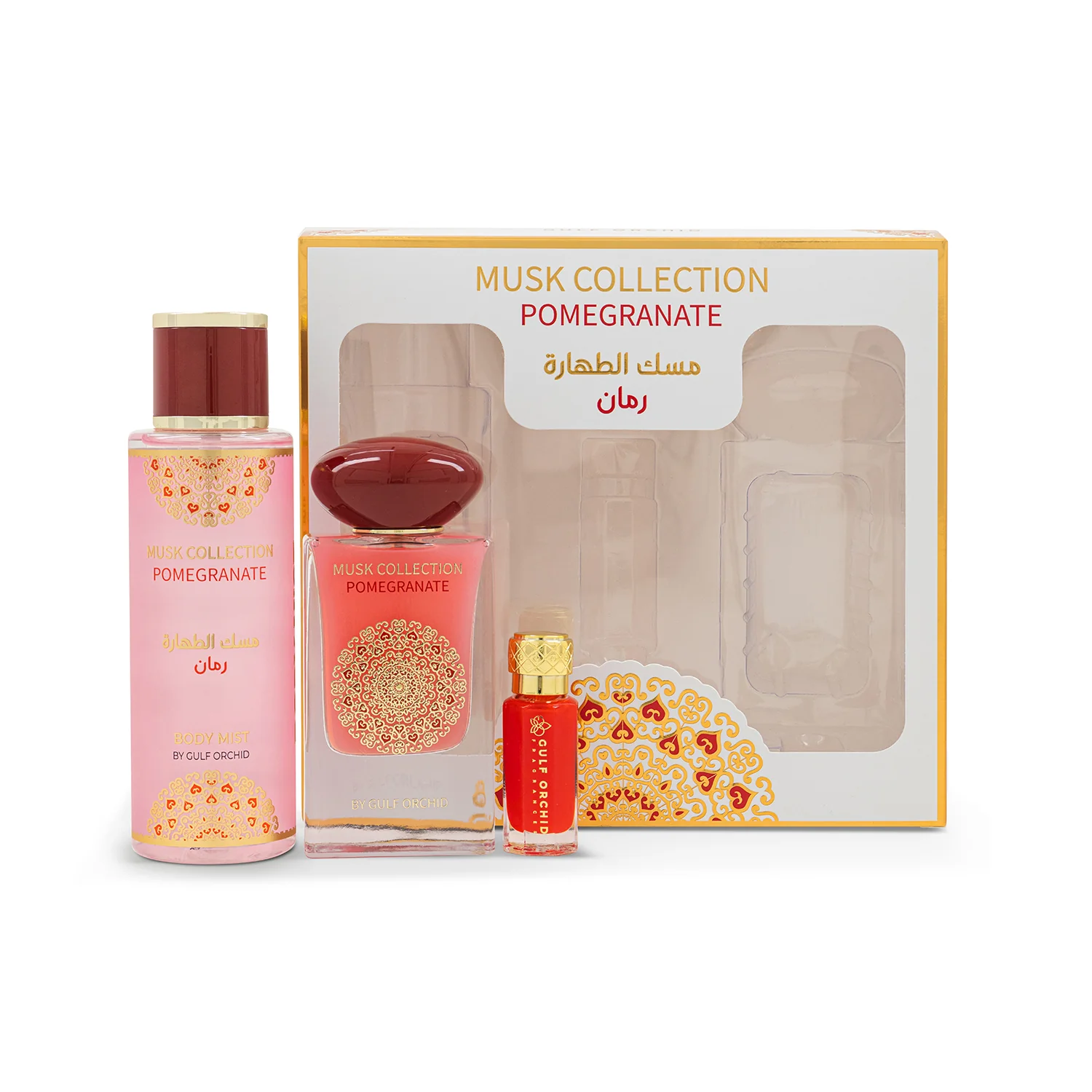 Set regalo Musk Tahara Pomegranate,Pack tahara pomegranate (perfume ,musk intimo y spray corporal) Olores frescos Tahara NOVEDAD
